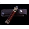 Image 9 : Manila Folder Butterfly Knife with Leather Case