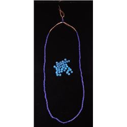 Sand Glass Beads & Glass Pony Beaded Necklace