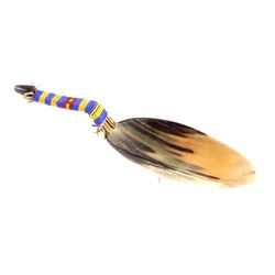 Sioux Indian Beaded Horn Spoon