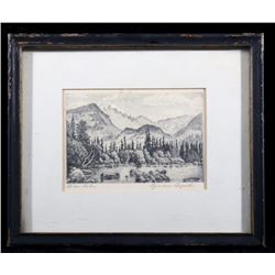 Lyman Byxbe Bear Lake Etching c. 1948