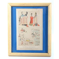 1883 Indian Drawing Fac-similes Chromolithograph