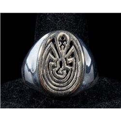 The Maze of Life Sterling silver and 14K Gold Ring