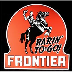 Rarin' To Go Frontier Advertising Sign