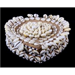 African Ivory Coast Cowrie Shell Tribal Crown