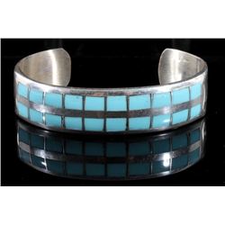 Navajo Sterling Silver & Turquoise Bracelet