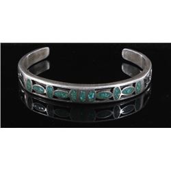 Chip Turquoise and Sterling Silver Cuff