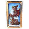Image 1 : Signed Santa Claus Painting with Rustic Frame