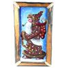 Image 2 : Signed Santa Claus Painting with Rustic Frame