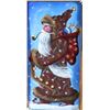 Image 3 : Signed Santa Claus Painting with Rustic Frame