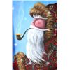 Image 7 : Signed Santa Claus Painting with Rustic Frame