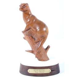 Original Gary Riecke Wood Otter Sculpture c. 1979