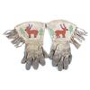Image 1 : Crow Native American Beaded Gauntlet Gloves