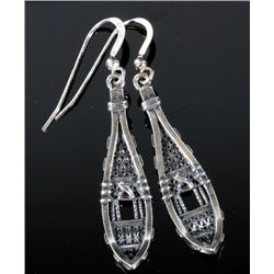 Pair of Sterling Silver Snowshoe Earrings