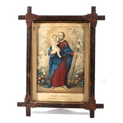 Currier & Ives Saint Joseph Print c. Late 1800's