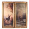 Image 1 : Pair of Bull Elk Day & Night Giclee Prints
