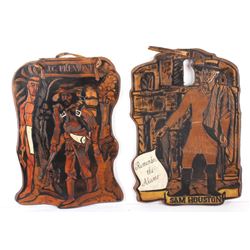 Old Western Carved Plaques Handmade (2)