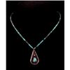 Image 1 : Navajo Silver and Turquoise Necklace