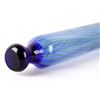 Image 3 : Blown Art Glass Cobalt Blue Striped Rolling Pin