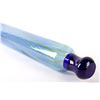 Image 5 : Blown Art Glass Cobalt Blue Striped Rolling Pin