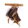 Image 4 : Native American Rawhide Black Feather Dance Wand