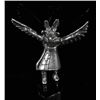Image 1 : Sterling Silver Dancing Eagle Kachina Pendant