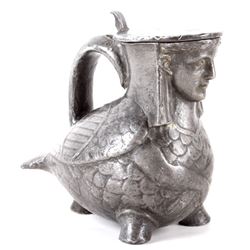 Antique Figural Pewter Tankard