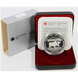 1985 CANADIAN PROOF SILVER DOLLAR WITH COA