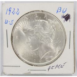 1922 USA SILVER PEACE DOLLAR