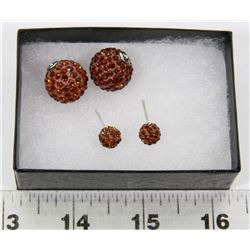 NEW "DOUBLE THE FUN" SPARKLE BALLS STUD EARRINGS