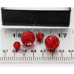 NEW "DOUBLE THE FUN" SPARKLE BALLS STUD EARRINGS