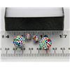 Image 1 : NEW "DOUBLE THE FUN" SPARKLE BALLS STUD EARRINGS