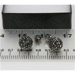 NEW "DOUBLE THE FUN" SPARKLE BALLS STUD EARRINGS