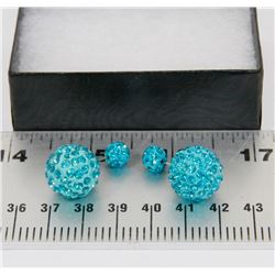 NEW "DOUBLE THE FUN" SPARKLE BALLS STUD EARRINGS
