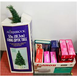 NEW LARGE BOX OF CHRISTMAS LIGHTS, TREE TOPPER,