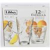 Image 1 : NEW LIBBEY 12PC GLASSWARE SET, ESTRELLA PATTERN