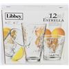 Image 1 : NEW LIBBEY 12PC GLASSWARE SET, ESTRELLA PATTERN