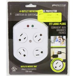 NEW 4 OUTLET ROTATING SURGE PROTECTOR