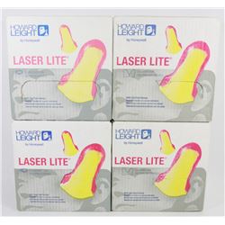 4 BOXES OF LASER LITE EARPLUGS, 800QTY TOTAL