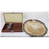 Image 1 : NEW 6PC STEAK KNIFE GIFT SET WITH SILVER TRAY.