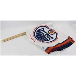 LOT OF 6 EDMONTON OILERS FLAGS
