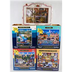 NEW LOT OF 4 DOWDLE 1000 PIECE PUZZLES,