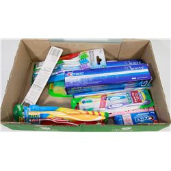 TOOTHBRUSHES TOOTHPASTE FLAT