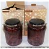 Image 1 : LOT OF 2 -15CM MASON JAR LED LIGHTS WITH HANDLES