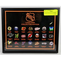 FRAMED NHL LOGO TEAM PINS 26