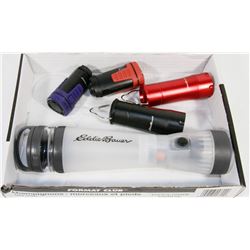 LOT OF 5 EDDIE BAUER  MULTIFUNCTION FLASHLIGHTS