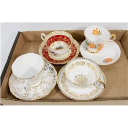 LOT OF 4 CUPS AND SAUCERS INCLUDING ROYAL