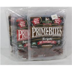 8 PACKS OF ASSORTED PRIME BITES DRY PEPPERONI