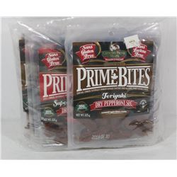 8 PACKS OF ASSORTED PRIME BITES DRY PEPPERONI