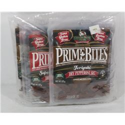 8 PACKS OF ASSORTED PRIME BITES DRY PEPPERONI