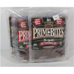 8 PACKS OF ASSORTED PRIME BITES DRY PEPPERONI